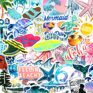 Starfish Surfing Volleyball Skateboard Notebook Graffiti Car Body Decoration Sticker