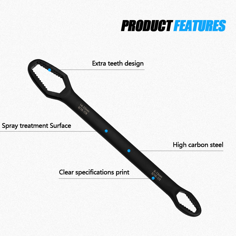 Universal Spanner 8-22mm Double-Head Key Set Screw Nuts Wrenches Repair Hand Tools For Car Bicycle Car - Image 3