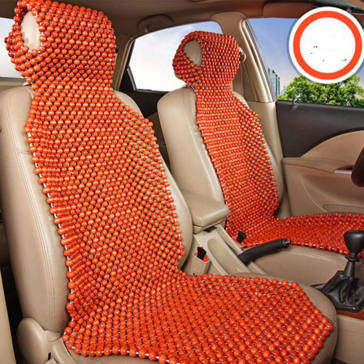 Wooden Bead Square Car Cushion - Image 4