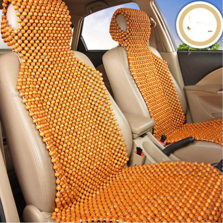 Wooden Bead Square Car Cushion - Image 3