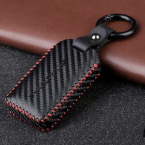 Car Leather Key Case (Carbon Fibre Finish)